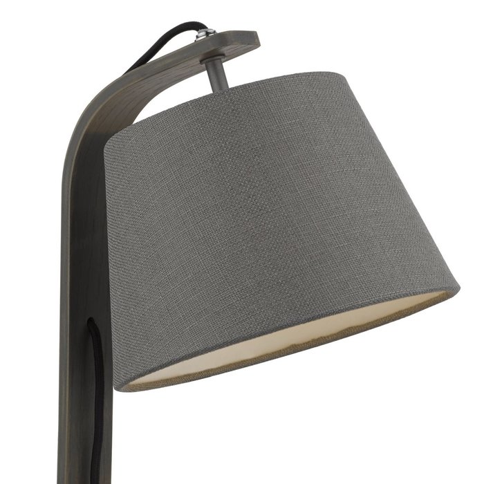 Isaiah - Contemporary Grey Washed Wood Table Lamp