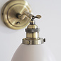 George - Industrial Vintage Stone Wall Light - Antique Brass