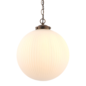 Kay - Frosted Ribbed Glass Globe Pendant - Large