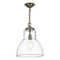 Upton - Solid Brass & Glass Industrial Pendant Light - David Hunt