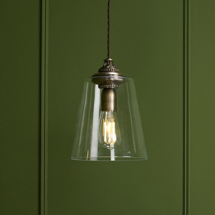 Oyster - Intricate Bronze & Glass Industrial Pendant Light - David Hunt