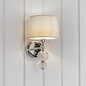 Daphne  - Boutique Hotel Style Wall Light - Biege & Polished Nickel