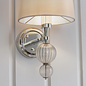 Daphne  - Boutique Hotel Style Wall Light - Biege & Polished Nickel