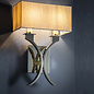 Salzburg  - Classic Hotel Style Wall Light - Biege & Polished Nickel