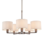 Thomas  - 5 Light Modern Hotel Style Chandelier - Marble Faux Silk & Bronze