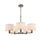 Thomas  - 5 Light Modern Hotel Style Chandelier - Marble Faux Silk & Bronze