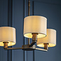 Thomas  - 3 Light Modern Hotel Style Chandelier - Marble Faux Silk & Bronze