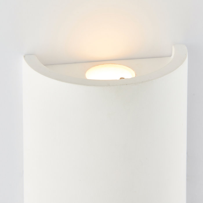 Moon - Modern White Plaster Up & Down Wall Light