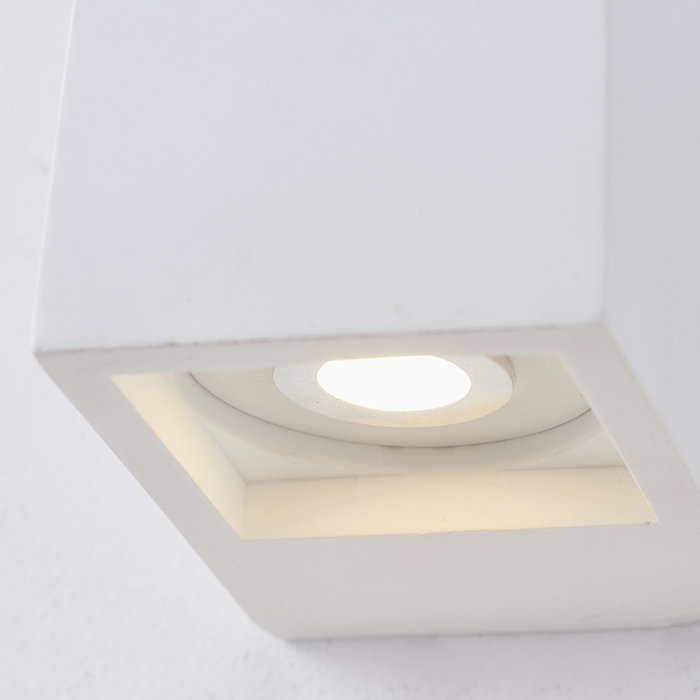 Tor - Modern Twin White Plaster Up & Down Wall Light