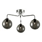 Freya - 3 Light Smoked Glass Ceiling Light - Polished Chrome