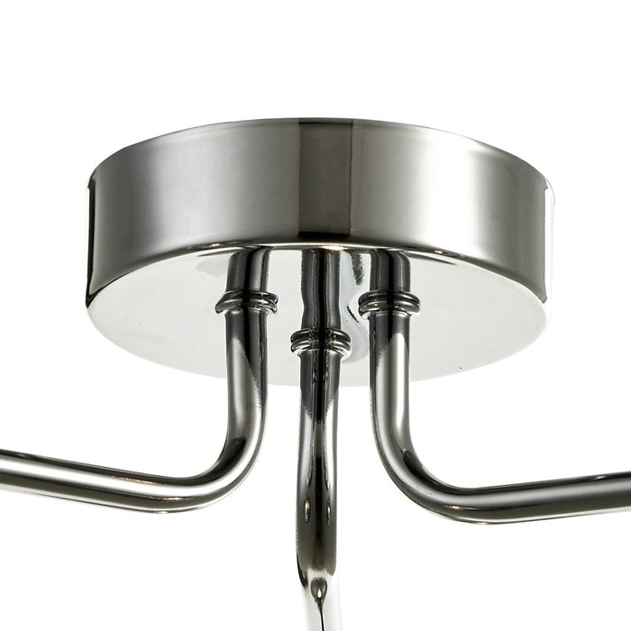 Freya - 3 Light Smoked Glass Ceiling Light - Polished Chrome