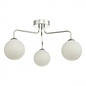 Freya - 3 Light Opal Glass Ceiling Light - Polished Chrome