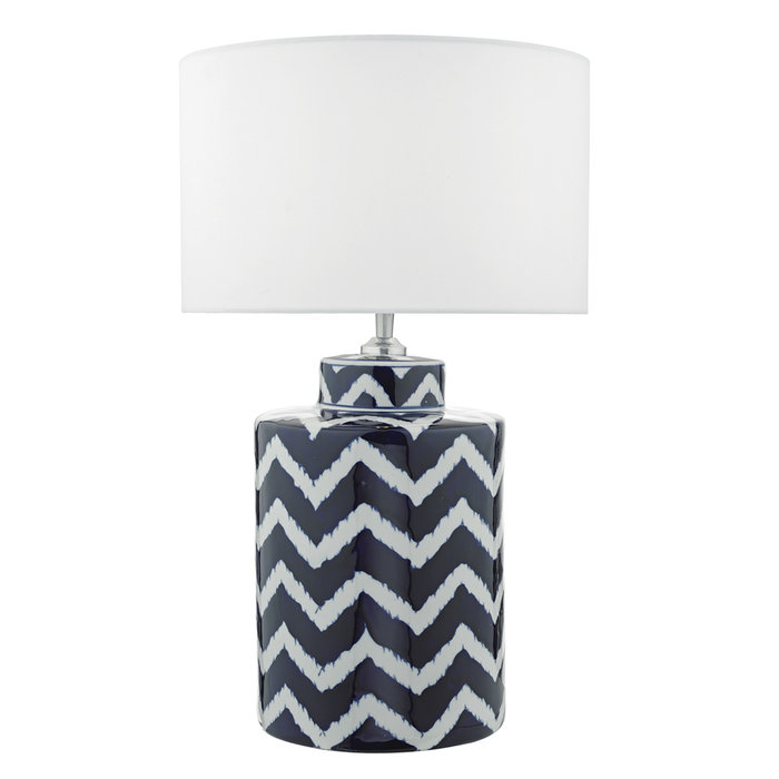 Cox - Blue & White Striped Ceramic Table Lamp