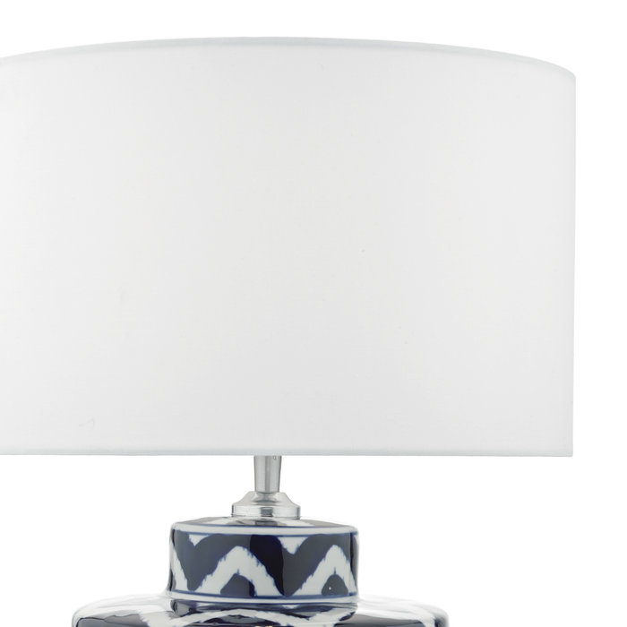 Cox - Blue & White Striped Ceramic Table Lamp