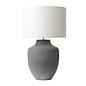 Ido - Two Tone Rustic Grey Ceramic Vase Table Lamp