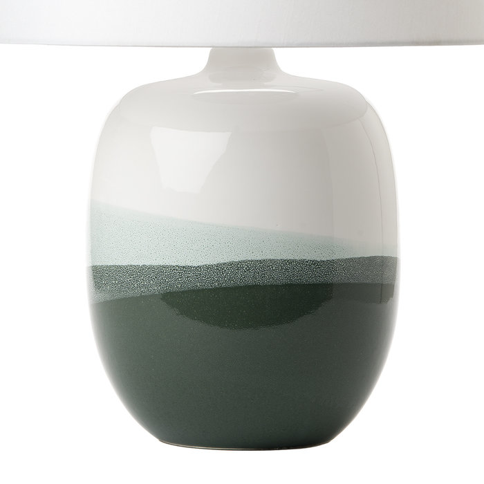 Laurita - Modern White & Green Ceramic Table Lamp