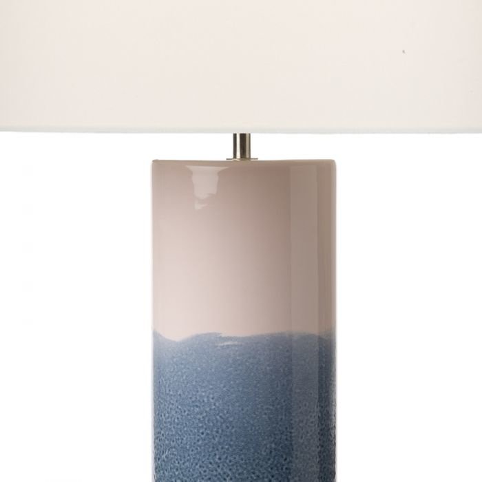 Francisco - Handmade Portuguese Ceramic Pink & Blue Table Lamp