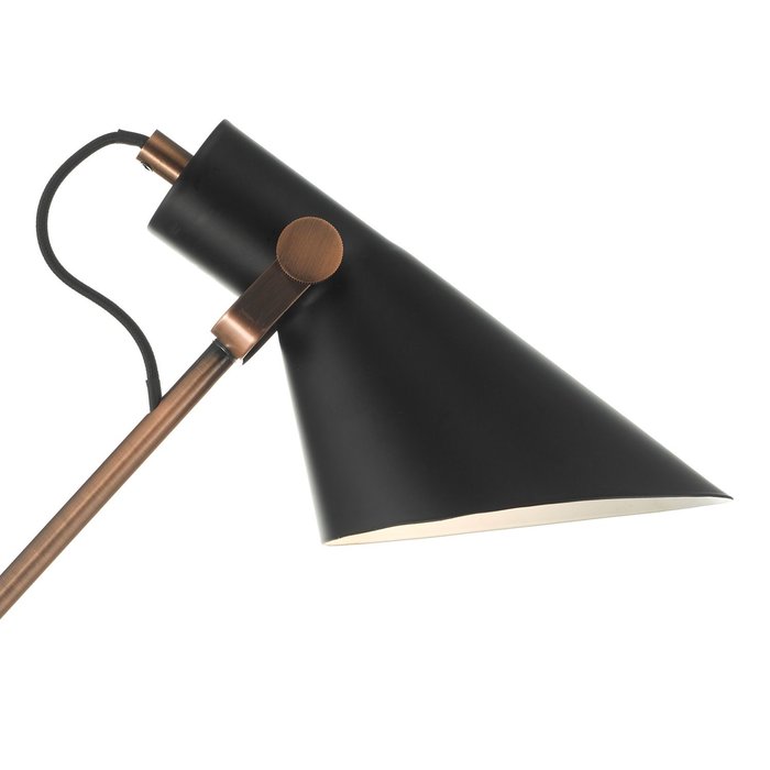 Jorge - Home Office Studio Reading Lamp - Black & Antique Copper