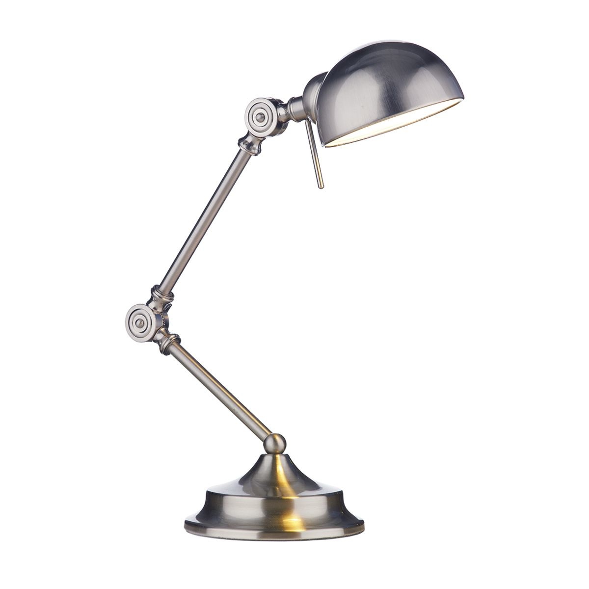 Rover - Jointed Industrial Desk Lamp - Satin Chrome - Lightbox