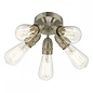 Mini - Small 5 Light Industrial Ceiling Light - Satin Chrome