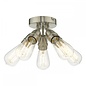 Mini - Small 5 Light Industrial Ceiling Light - Satin Chrome