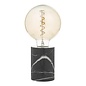Jackson - Solid Black & White Marble Table Lamp