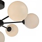 Coen - Mid Century Semi Flush Sputnik Ceiling Light - Black & Opal