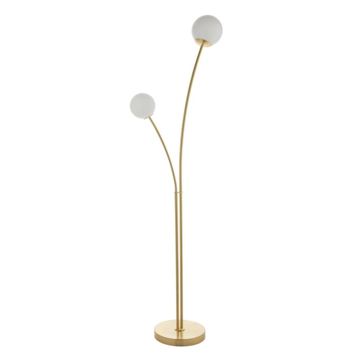 Fig - Modern Scandi Twin Opal Globe Floor Lamp