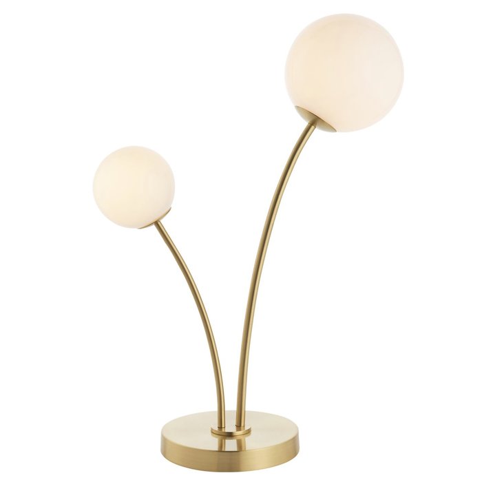 Fig - Modern Scandi Twin Opal Globe Table Lamp