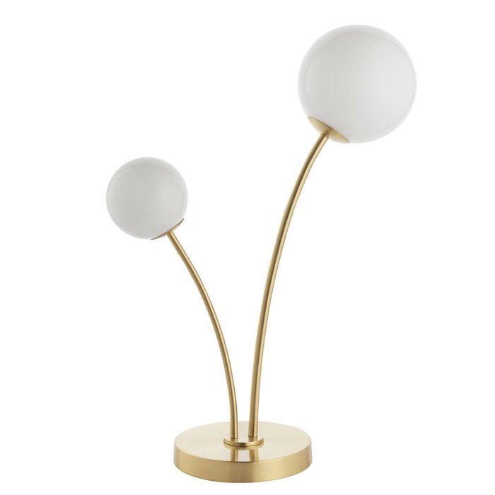 Fig - Modern Scandi Twin Opal Globe Table Lamp