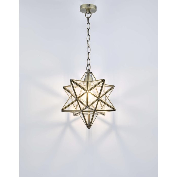 Sirius - Glass Panelled Star Pendant - Large