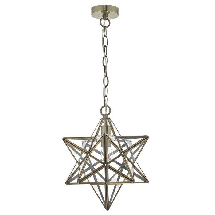 Sirius - Glass Panelled Star Pendant - Large