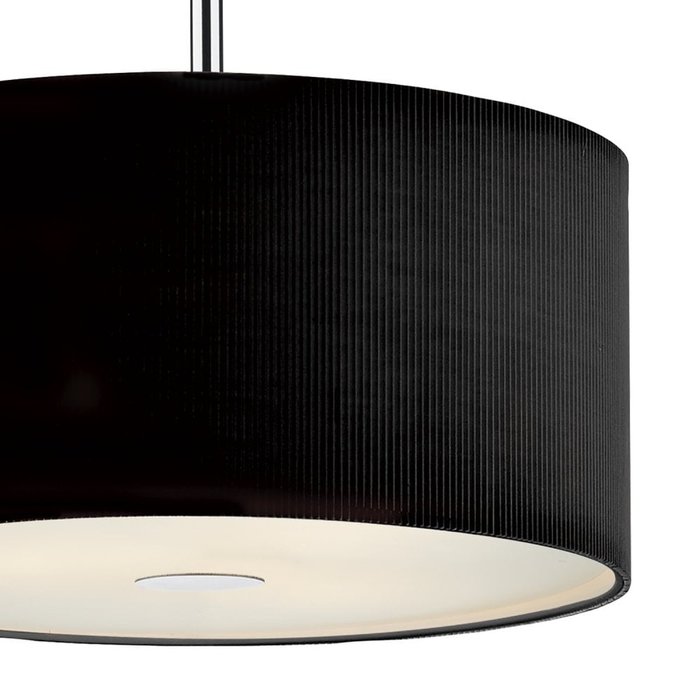 Giza - Black Micro Pleat Hotel Style Drum Pendant - 40cm