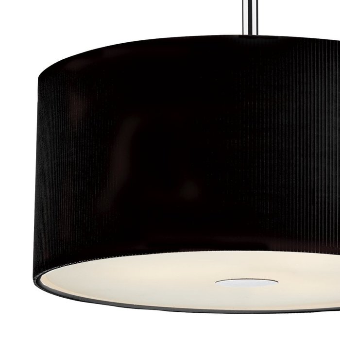 Giza - Black Micro Pleat Hotel Style Drum Pendant - 40cm