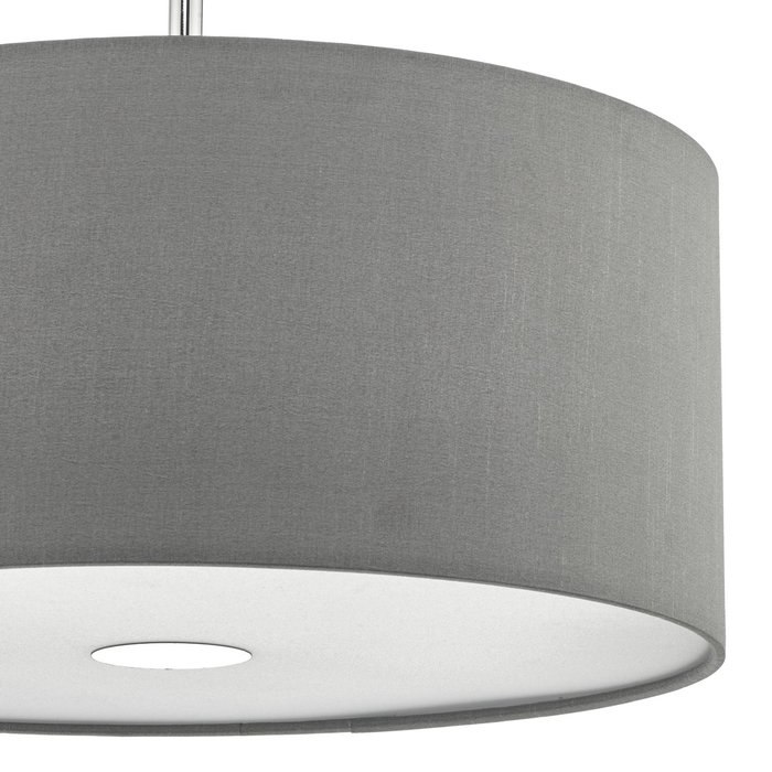 Slate Grey Easy Fit Drum Pendant Shade - 40cm