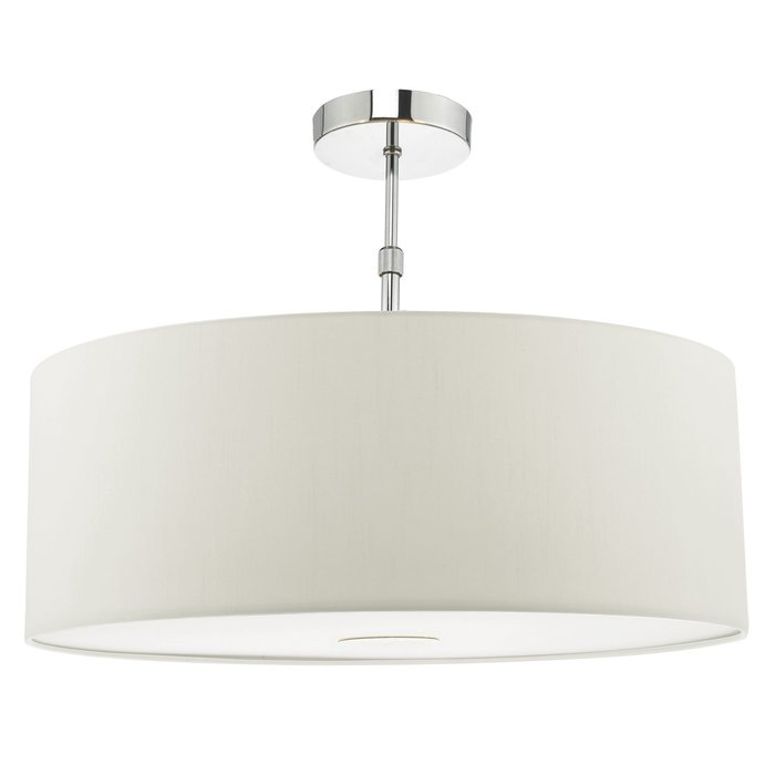 Porcelain White Easy Fit Drum Pendant Shade - 60cm