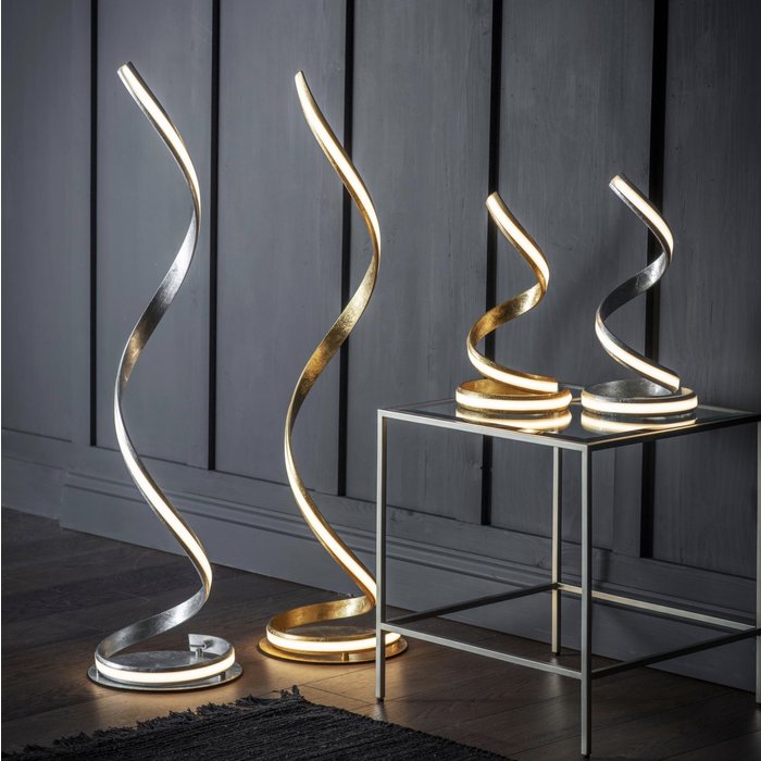 Arya - Spiral LED Table Lamp - Gold Leaf