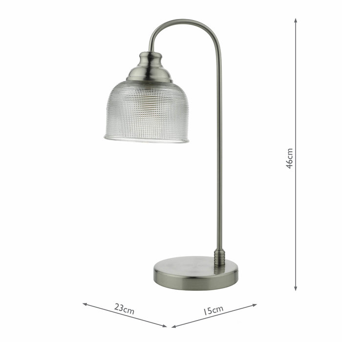 Industrial Nickel Table Lamp