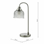 Industrial Nickel Table Lamp