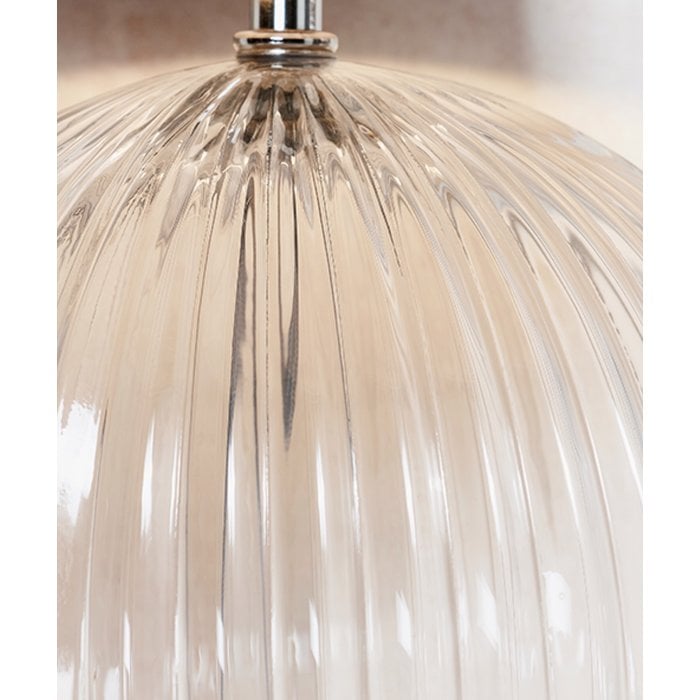 Ribbed Glass Table Lamp, Modern Light Fixtures