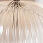 Eve - Clear Ribbed Glass Table Lamp & Charcoal Grey Shade