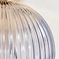 Eve - Smokey Grey Tinted Glass Table Lamp & Navy Shade
