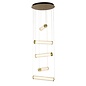 Bar - LED Brushed Gold & Ribbed Glass Cluster Feature Light