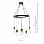 Evan - 5 Light Vintage Cluster Pendant Light