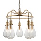 Hassa - Large Indian-Inspired Teardrop Industrial Feature Light - Antique Brass