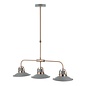 Lido - Graphite Grey and Copper Refined Industrial Bar Pendant Light