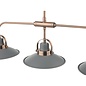 Lido - Graphite Grey and Copper Refined Industrial Bar Pendant Light