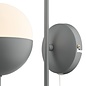 Curve - Opal Ball Matt Grey Wall Light