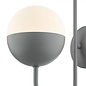 Curve - Opal Ball Matt Grey Wall Light