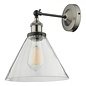 Sarah - Antique Chrome Vintage Single Glass Wall Light